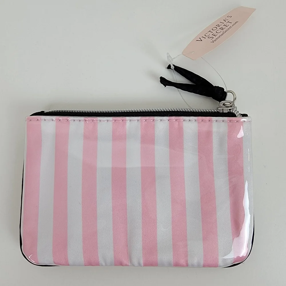 Victoria’s Secret Pink/White Zippered Coin Wallet Pouch Bag - Picture 2 of 4